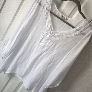 NWT Counterparts Peasant White Blouse